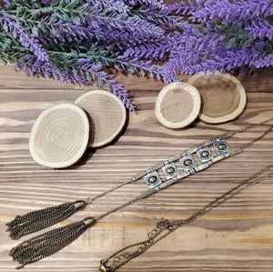 Unchained Double Tassel Necklace